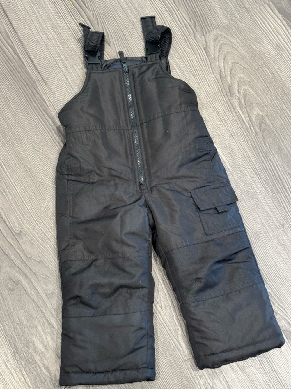 London Fog Black Kids Snow Bib Overalls